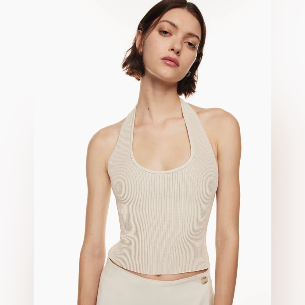 Aritzia Sculpt Knit Backless Halter Top